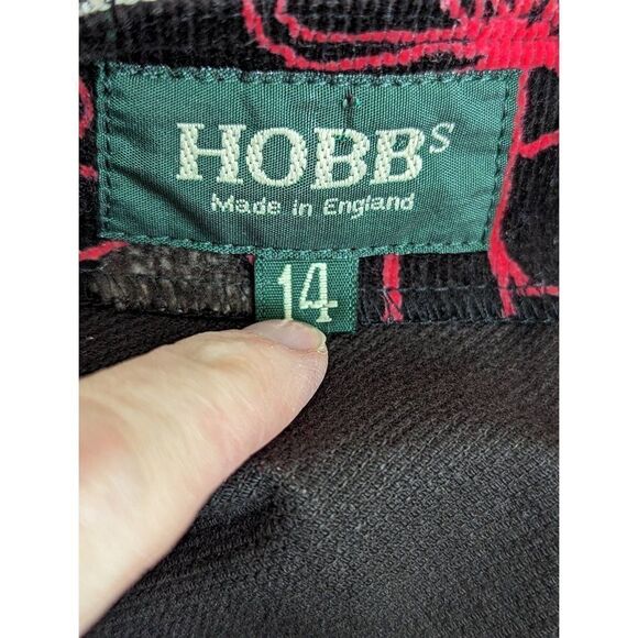 Hobbs Women Deep Purple Floral Print Pencil Cut Cotton Mini Skirt Size 10 - Picture 7 of 8